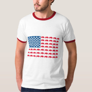 Buffalo American Flag T-Shirt
