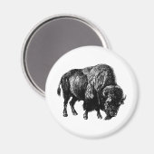 Buffalo Amerikanischer Bison Magnet (Vorderseite/Rückseite)