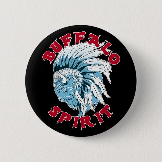 Buffalo Animal Spirit Button (Vorderseite)