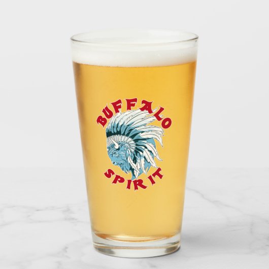 Buffalo Animal Spirit Glas (Vorne (Gefüllt))