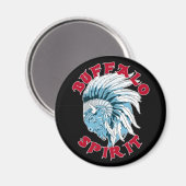 Buffalo Animal Spirit Magnet (Vorderseite/Rückseite)