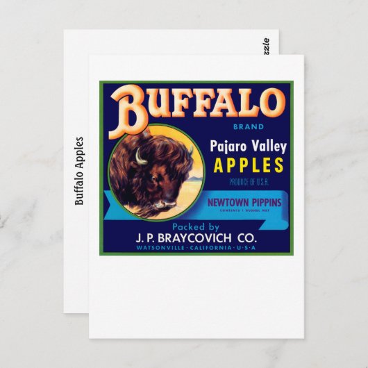 Buffalo Apples Postkarte (Vorne/Hinten)