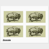 Buffalo Art Rechteckiger Aufkleber (Blatt)