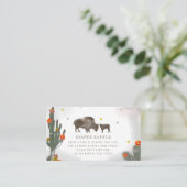 Büffalo Baby Dusche Blumenkaktus Windelwindeln Begleitkarte (Stehend Vorderseite)