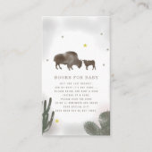 Buffalo Baby Shower Cactus Book Request Begleitkarte (Vorderseite)