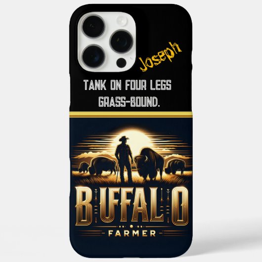 Buffalo Bauer, der bei Sonnenuntergang zu Bison te Case-Mate iPhone Hülle (Rückseite)