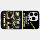 Buffalo Bauer mit Herde bei Dämmerung Case-Mate iPhone Hülle (Rückseite (Horizontal))