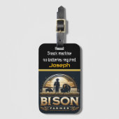 Buffalo Bauer Stands Gepäckanhänger (Vorderseite Vertikal)