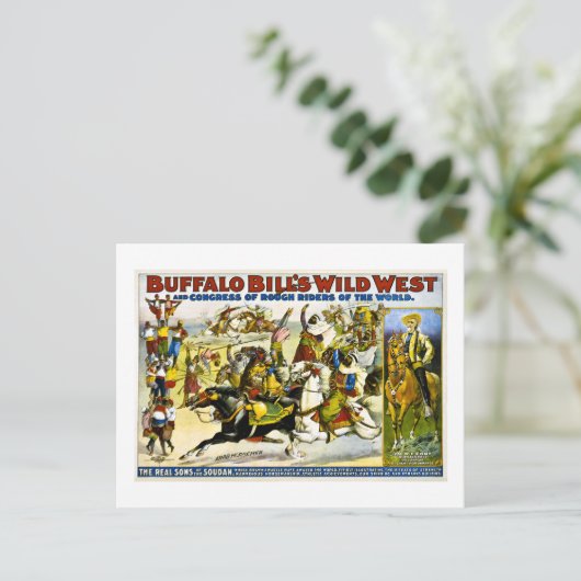Buffalo Bill 1899 - Arabisches Horsperma Postkarte (Stehend Vorderseite)