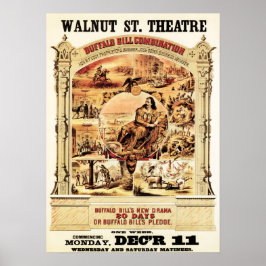 BUFFALO BILL American Walnut Street Theater Advert Poster
