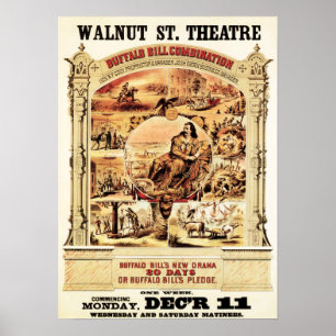 BUFFALO BILL American Walnut Street Theater Advert Poster