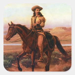 Buffalo Bill auf Charlie Quadratischer Aufkleber