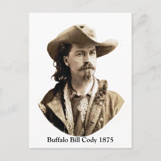 Buffalo Bill Cody 1875 Postkarte (Vorderseite)