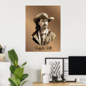 Buffalo Bill Cody 1875 Western Hero USA Poster (Heimbüro)