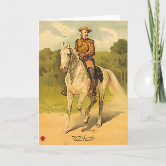 Buffalo Bill Cody on Horse Karte (Vorderseite)