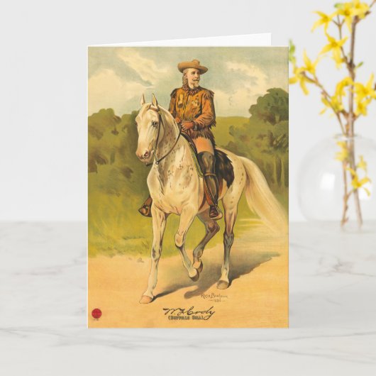 Buffalo Bill Cody on Horse Karte (Gelbe Blume)