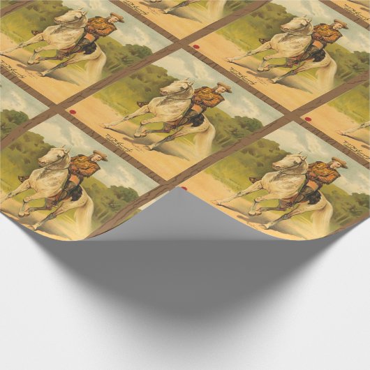 Buffalo Bill Cody on Horse Pattern Geschenkpapier (Ecke)