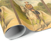 Buffalo Bill Cody on Horse Pattern Geschenkpapier (Rolleneckpunkt)
