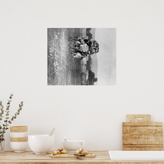 "Buffalo Bill" Cody Reitpferd neben Native Poster (Küche)