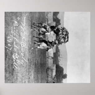 "Buffalo Bill" Cody Reitpferd neben Native Poster
