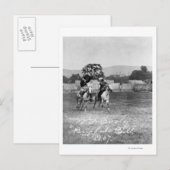 "Buffalo Bill" Cody Riding Horse Postkarte (Vorne/Hinten)