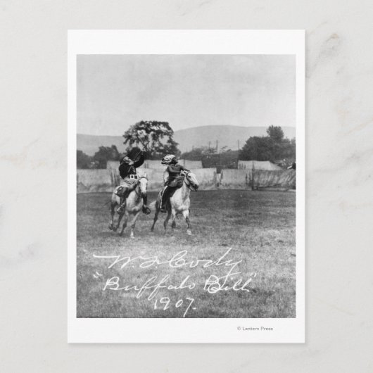 "Buffalo Bill" Cody Riding Horse Postkarte (Vorderseite)