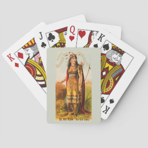 Buffalo Bill Cody schönstes Indianermädchen 1880er Spielkarten