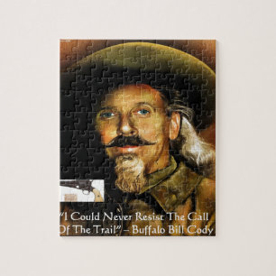 Buffalo Bill Cody sein Gun & Quote Geschenke & Kar Puzzle