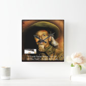 Buffalo Bill Cody seine Gun & Quote Wall Clock Quadratische Wanduhr (Zuhause)
