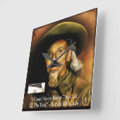 Buffalo Bill Cody seine Gun & Quote Wall Clock Quadratische Wanduhr (Winkel)