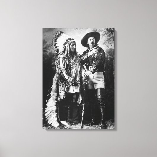 Buffalo Bill Cody & Sitting Bull - Circa 1885 Leinwanddruck (Vorderseite)