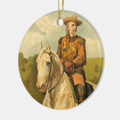 Buffalo Bill Cody zu Weihnachten Keramik Ornament (Links)