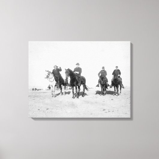 Buffalo Bill, General Miles, Captain Baldwin Leinwanddruck (Vorderseite)