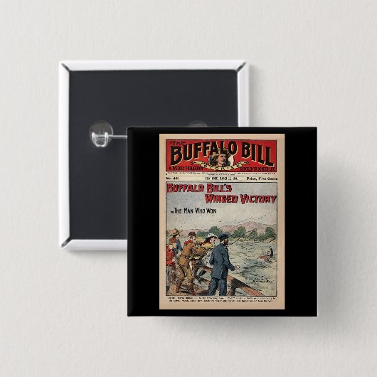 Buffalo Bill-Geschichten - 1910 - Winged Sieg Button (Vorne & Hinten)