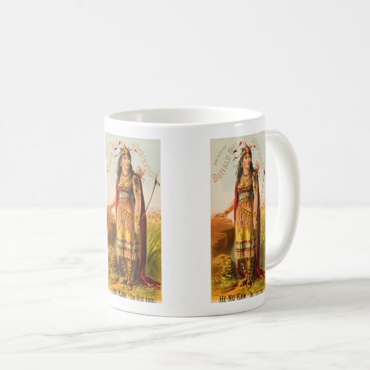 Buffalo Bill Handsomest Indian Maiden 1880er Kaffeetasse (VorderseiteRechts)