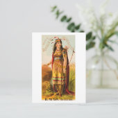 Buffalo Bill Handsomest Indian Maiden 1880er Postkarte (Stehend Vorderseite)