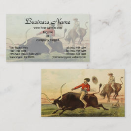 Buffalo Bill: Steer Riding 1889 Vintager Western Visitenkarte