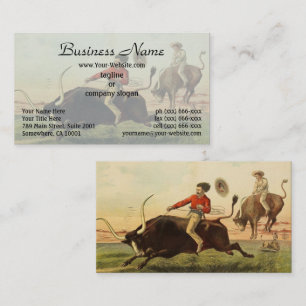 Buffalo Bill: Steer Riding 1889 Vintager Western Visitenkarte