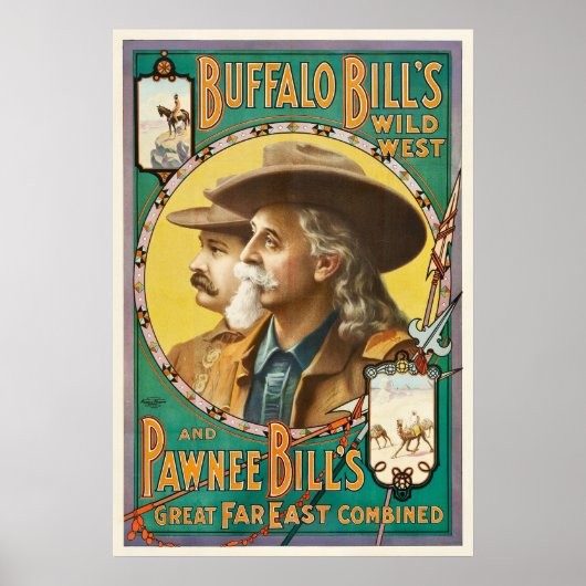 Buffalo Bill und Pawnee Bill Wild West Show Poster (Vorne)