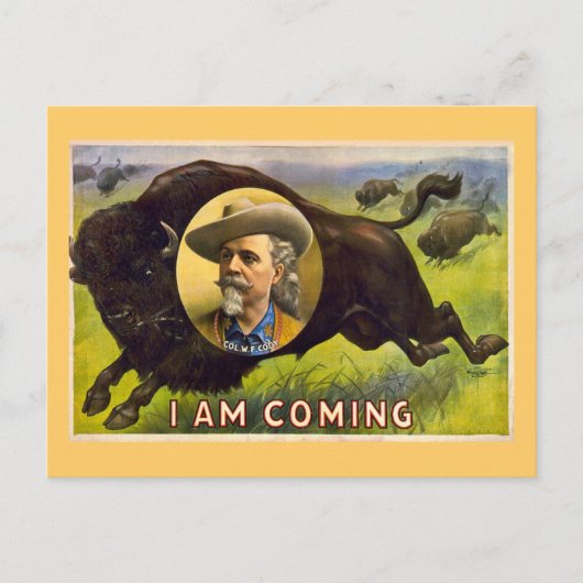 Buffalo Bill Vintag Advertisment circa 1900 Postkarte (Vorderseite)
