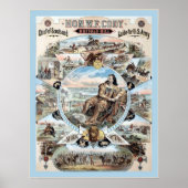 Buffalo Bill ~ Vintages Werbeplakat. Poster (Vorne)