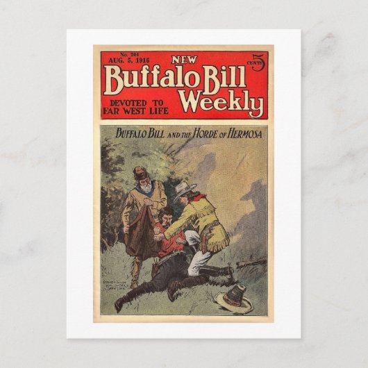 Buffalo Bill Weekly 12 - Vintag Postkarte (Vorderseite)