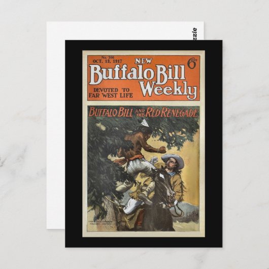 Buffalo Bill Weekly 1917 - The Red Renegade Postkarte (Vorne/Hinten)