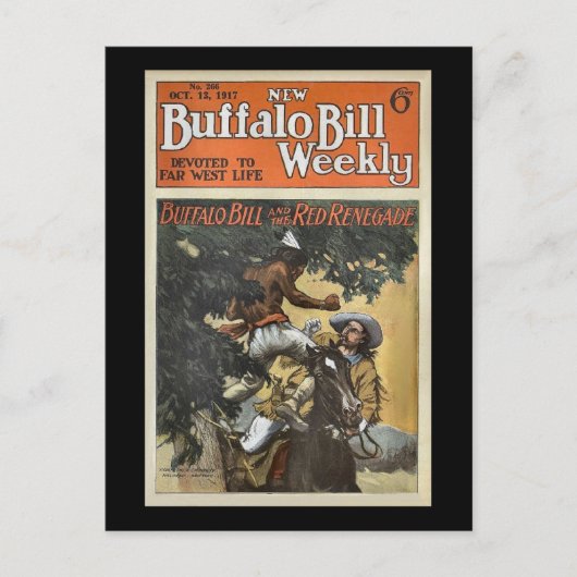 Buffalo Bill Weekly 1917 - The Red Renegade Postkarte (Vorderseite)