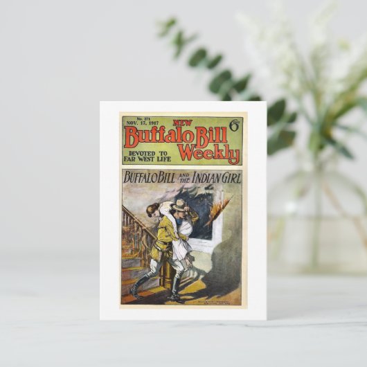 Buffalo Bill Weekly 5 - Vintag Postkarte (Stehend Vorderseite)