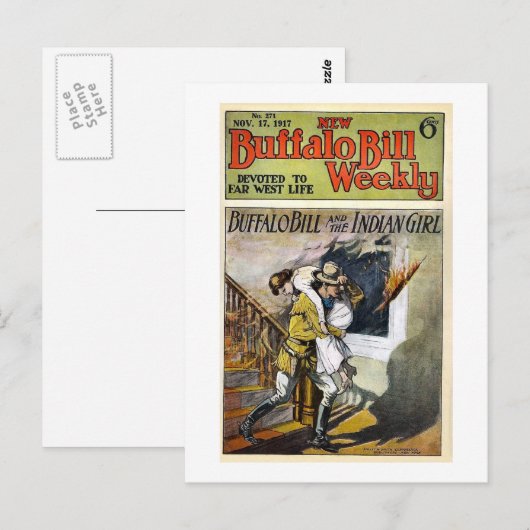 Buffalo Bill Weekly 5 - Vintag Postkarte (Vorne/Hinten)