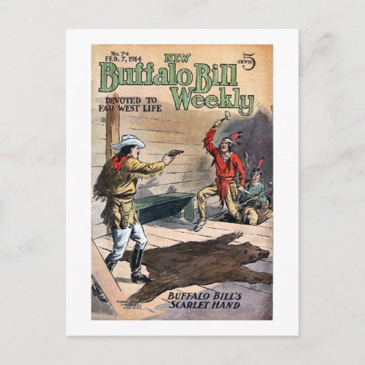 Buffalo Bill Weekly 8 - Vintag Postkarte (Vorderseite)