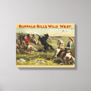 Buffalo Bill Wild West Cowboy Pferd Poster Leinwanddruck