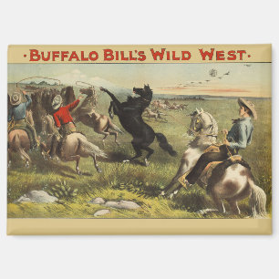 Buffalo Bill Wild West Cowboy Pferd Poster Magnet
