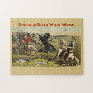 Buffalo Bill Wild West Cowboy Pferd Poster Puzzle